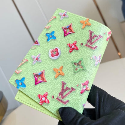 Louis Vuitton Passport Cover Monogram Donuts Green 14Cm M28039