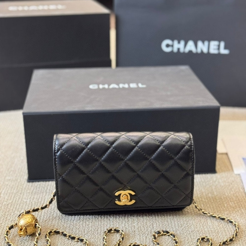 Chanel Classic Wallet On Chain Black 19Cm
