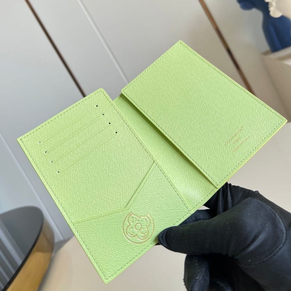 Louis Vuitton Passport Cover Monogram Donuts Green 14Cm M28039
