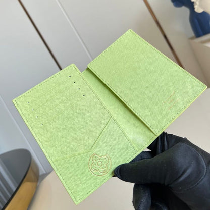 Louis Vuitton Passport Cover Monogram Donuts Green 14Cm M28039