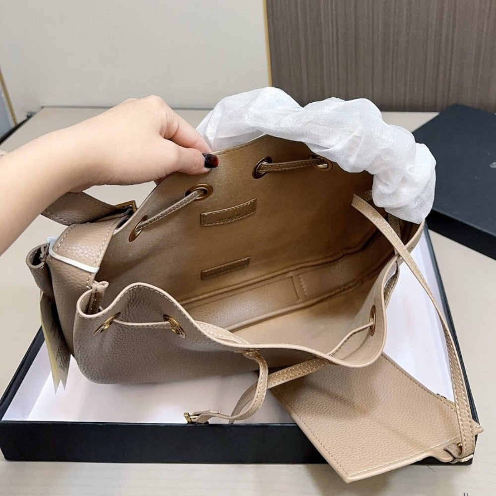 Saint Laurent Paris VII Hobo Bag Beige 30Cm