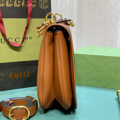 Gucci Blondie Medium Top Handle Bag Brown 29Cm