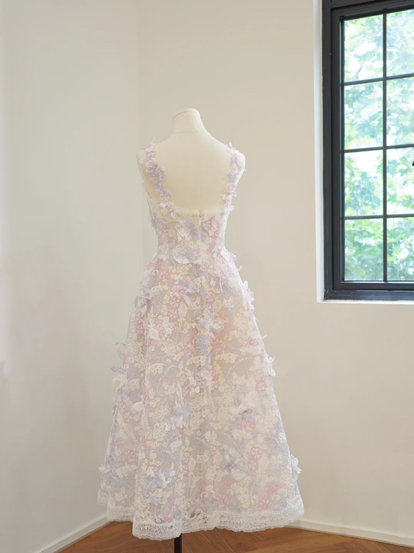 Light pink halter-neck fitted long fairy ball gown R8471
