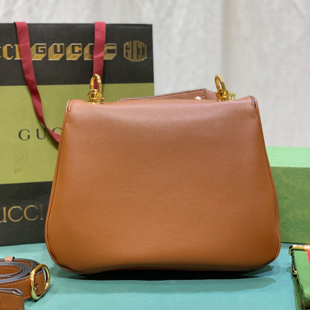Gucci Blondie Medium Top Handle Bag Brown 29Cm