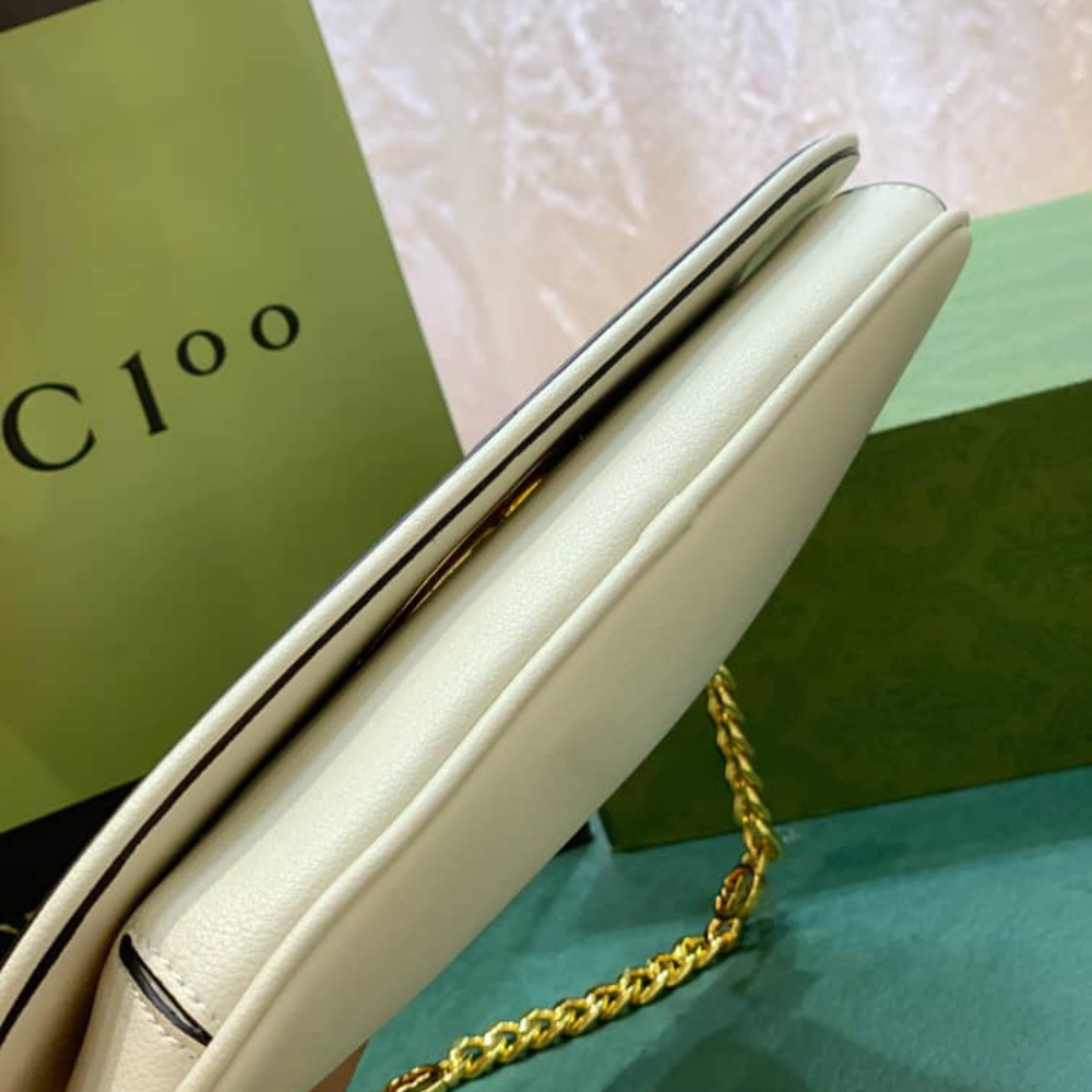 Gucci Blondie Shoulder Bag White 28Cm 699268 UXX0G 9022