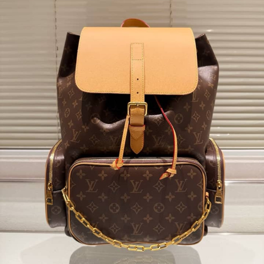 Louis Vuitton Trio Backpack Monogram Canvas Brown 43Cm M44658
