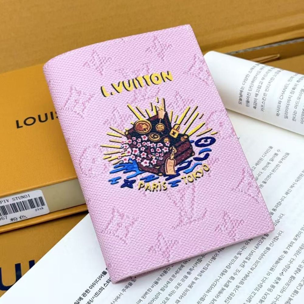 Louis Vuitton Passport Cover Pink 14Cm M25968
