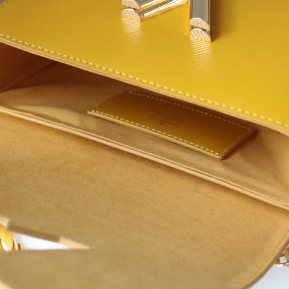Louis Vuitton LV Twist MM Handbag Sunflower Yellow 23Cm