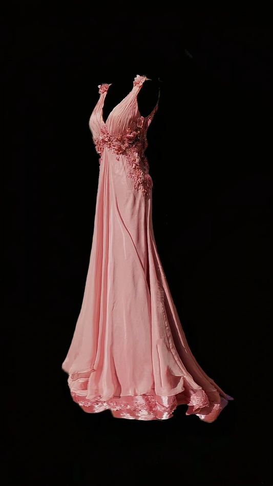 Light Pink V-Neck Sexy & Grand Prom Gown, Evening Formal Dress gh7333