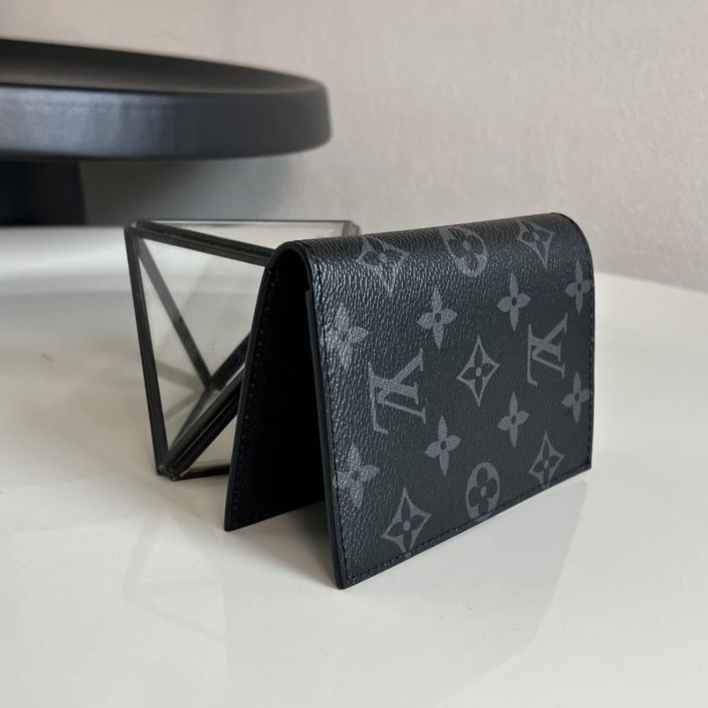 Louis Vuitton Passport Cover Monogram Eclipse Black 14Cm M64501