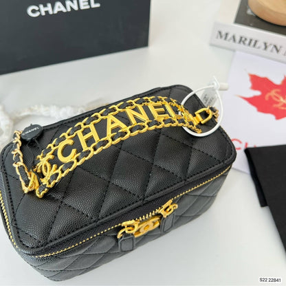 Chanel Small Vanity Case SS22 Black 17Cm