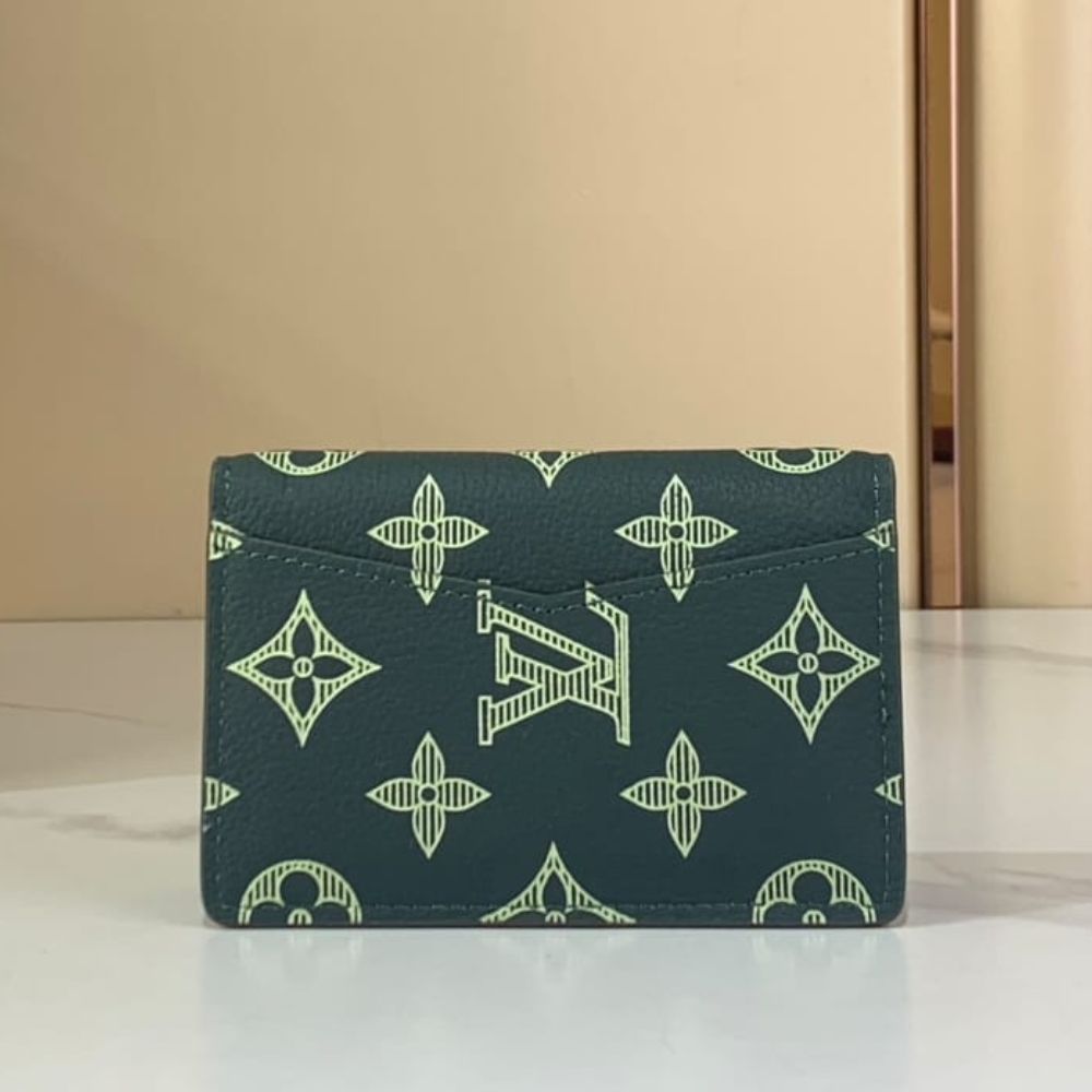 Louis Vuitton Pocket Organizer Monogram Shadow Forest Green 14Cm M27149