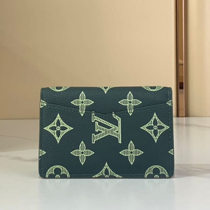 Louis Vuitton Pocket Organizer Monogram Shadow Forest Green 14Cm M27149