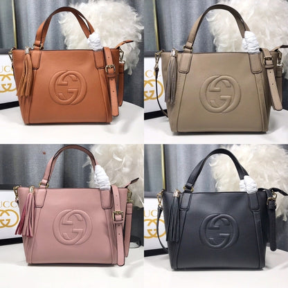 GUCCI SOHO SMALL TOP HANDLE BAG BLACK 32CM 369176 A7M0G 1000