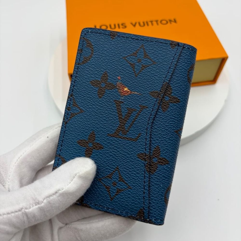 Louis Vuitton Pocket Organizer Monogram Forest Navy 14Cm M26979