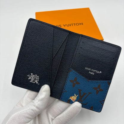 Louis Vuitton Pocket Organizer Monogram Forest Navy 14Cm M26979