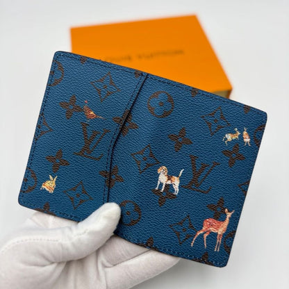 Louis Vuitton Pocket Organizer Monogram Forest Navy 14Cm M26979