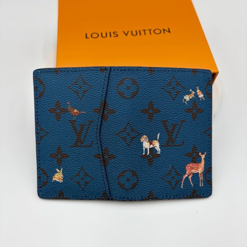 Louis Vuitton Pocket Organizer Monogram Forest Navy 14Cm M26979