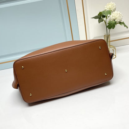 VALENTINO GARAVANI LARGE VLOGO ESCAPE SHOPPER TOTE BROWN 41CM
