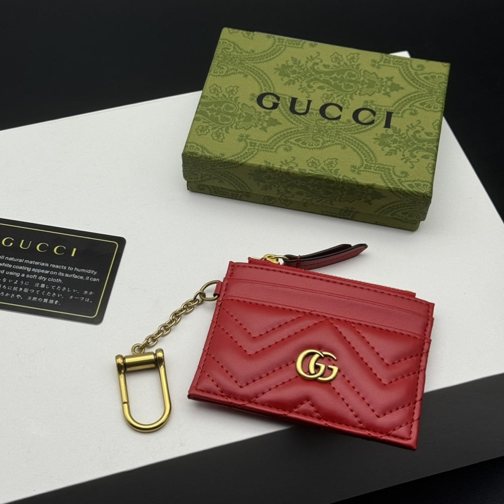Gucci GG Marmont Keychain Wallet Red 10Cm
