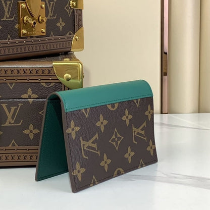 Louis Vuitton Passport Cover Monogram Macassar Borneo Green 14Cm M12823