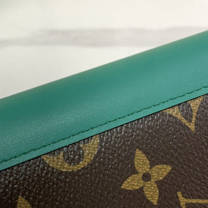 Louis Vuitton Passport Cover Monogram Macassar Borneo Green 14Cm M12823