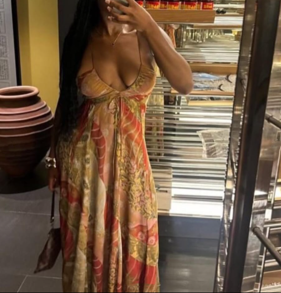 Vintage Spaghetti Straps V Neck Chiffon Print Floral A Line Long Birthday Prom Gown Party Dress SP829