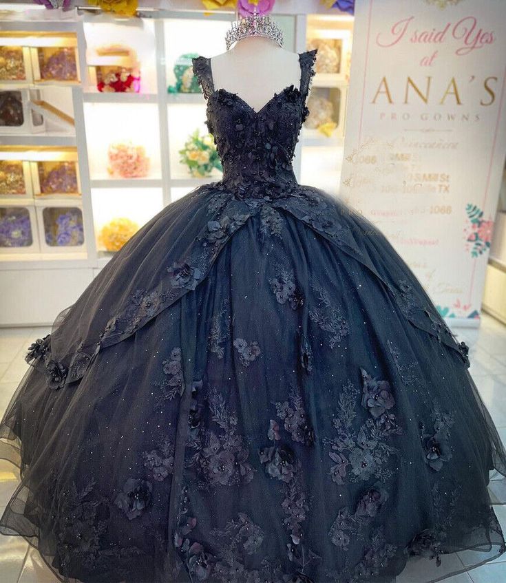 Glitter Black Quinceanera Dresses Sweetheart Sweet 15 16 Prom Party Ball Gowns
