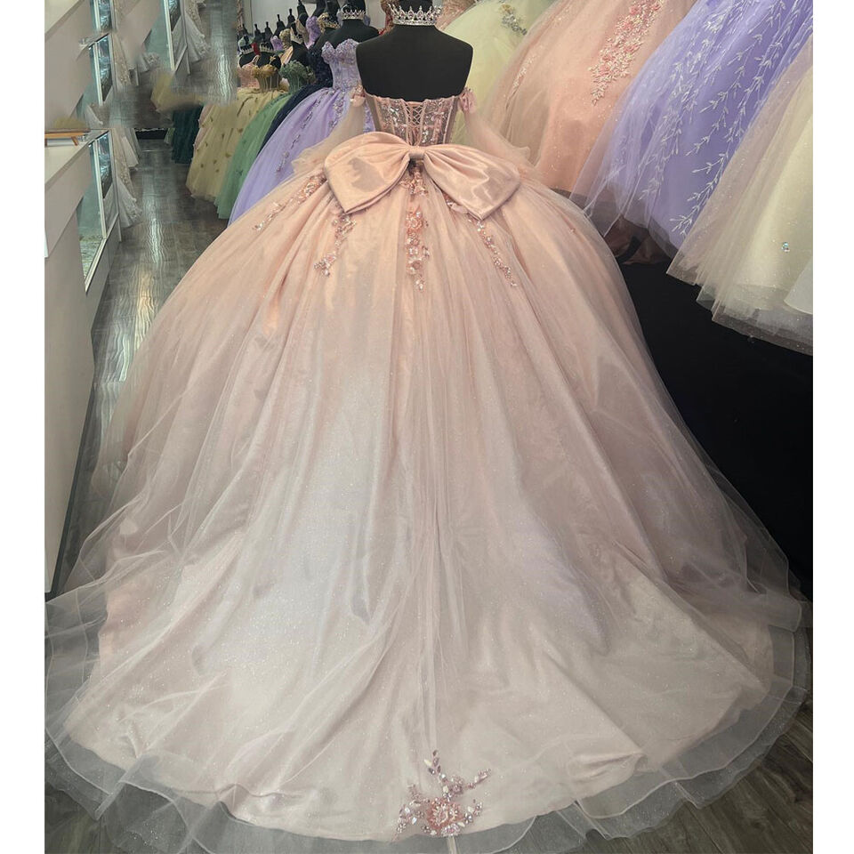 Quinceanera Dresses Off Shoulder Birthday Party Prom Ball Gown Sweet 15 16