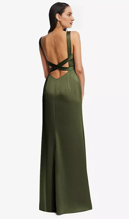 Frame tight corset backless A-line and floor length Prom dress