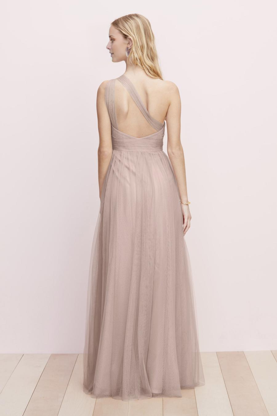 asymmetrical neckline off shoulder sleeveless backless sheer and floor length evening dress