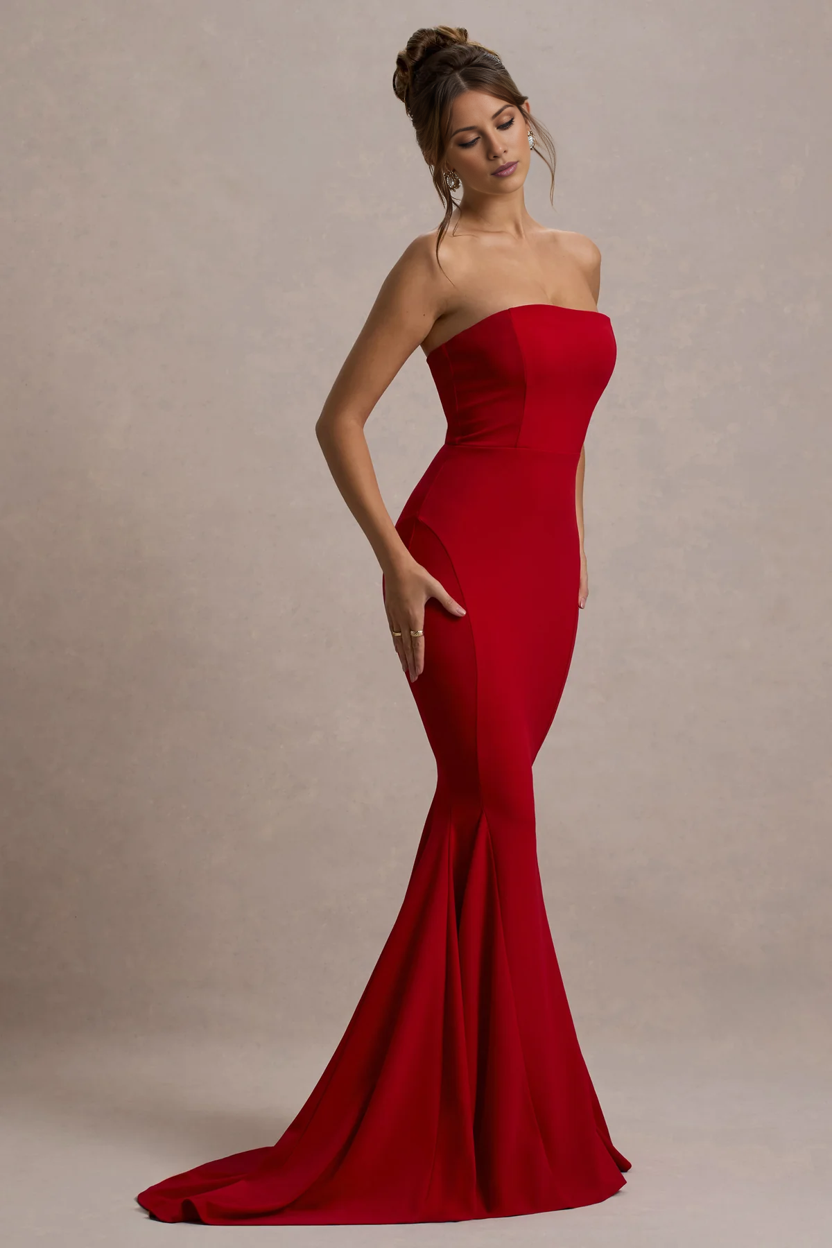 Mermaid strapless strapless backless and floor length evening dress - Dress