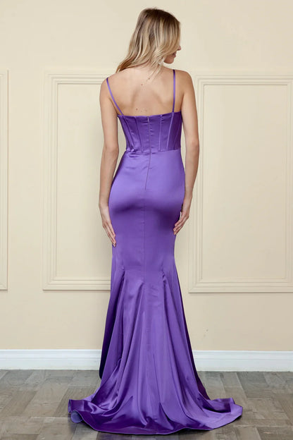Fitted skirt long sleeveless Chamiyus silk dress
