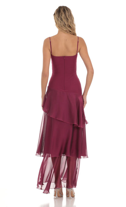 Sweetheart Collar Thin Shoulder Straps Stacked Bareback and Floor length Prom Dress