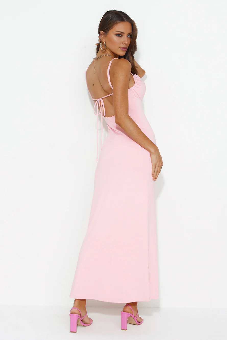 collar back strap exposed back side slit long Prom dress