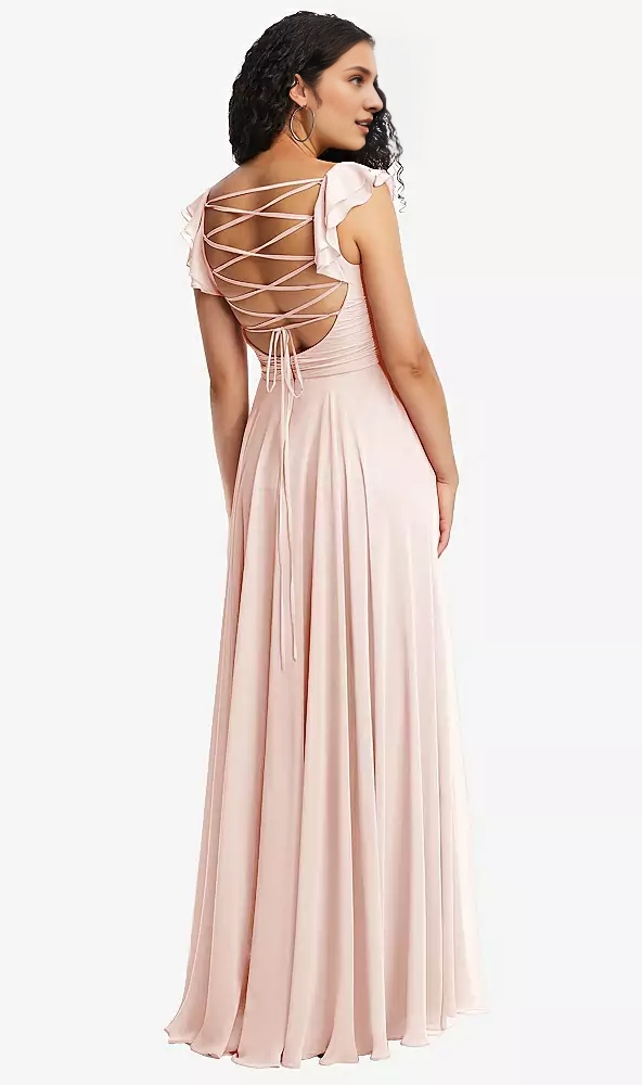 Cross tight corset backless and floor length Prom dress