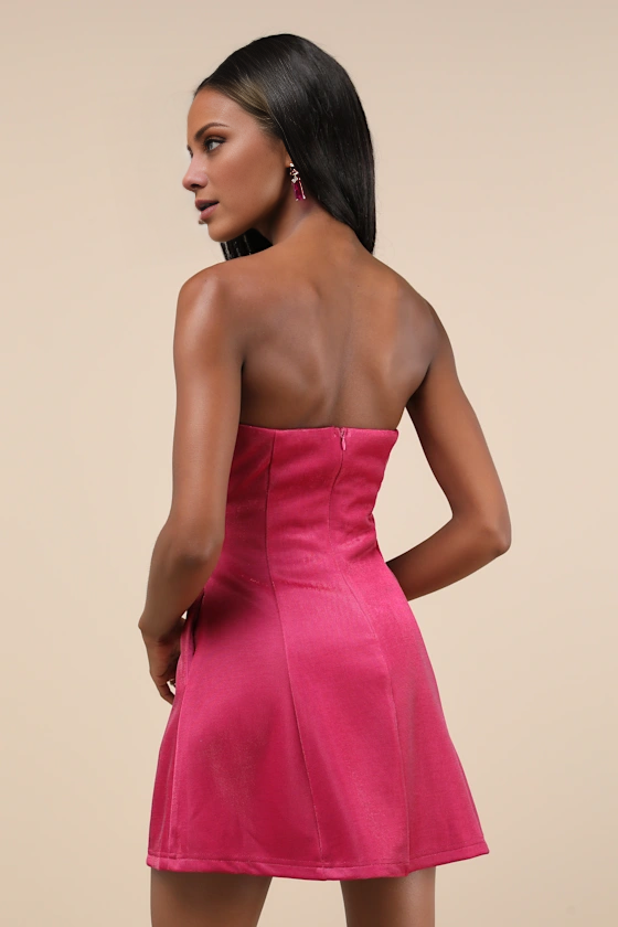 A-line off shoulder collar sleeveless strapless backless short Homecoming dress