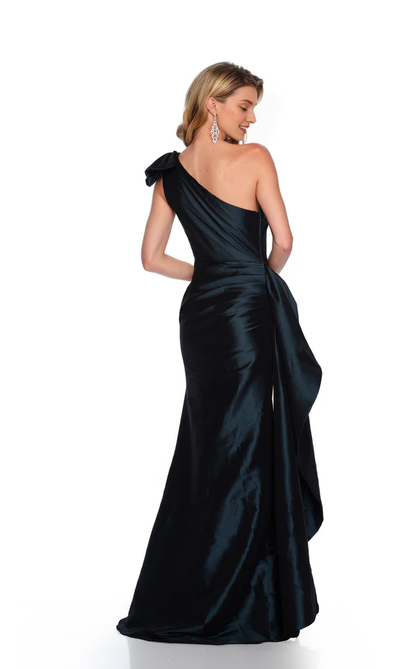 Mermaid asymmetrical neckline one shoulder backless and floor length Prom dress