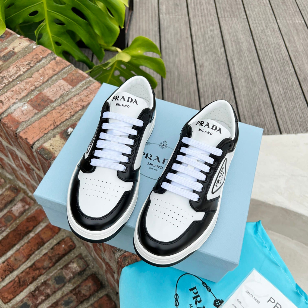 Prada District Leather Sneaker Black White 1E790M 3LJ6 F0964 F 030