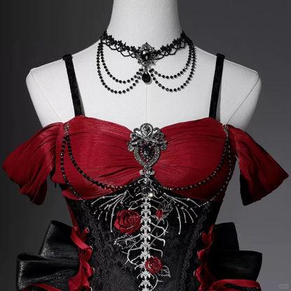 Girlhomeshops-Black red beaded tulle lace short homecoming dress birthday dress gh5347