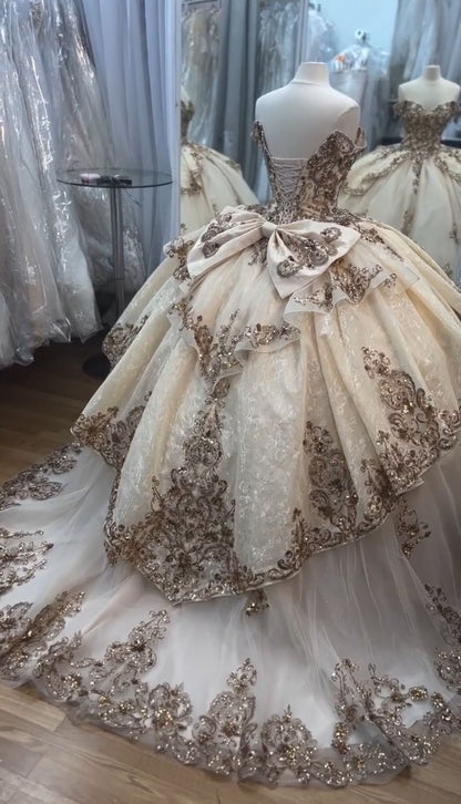 Ball Gown A Line Off Shoulder Quinceanera Dress Sweet 16 Ball Gown