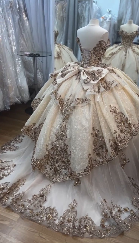 Ball Gown A Line Off Shoulder Quinceanera Dress Sweet 16 Ball Gown