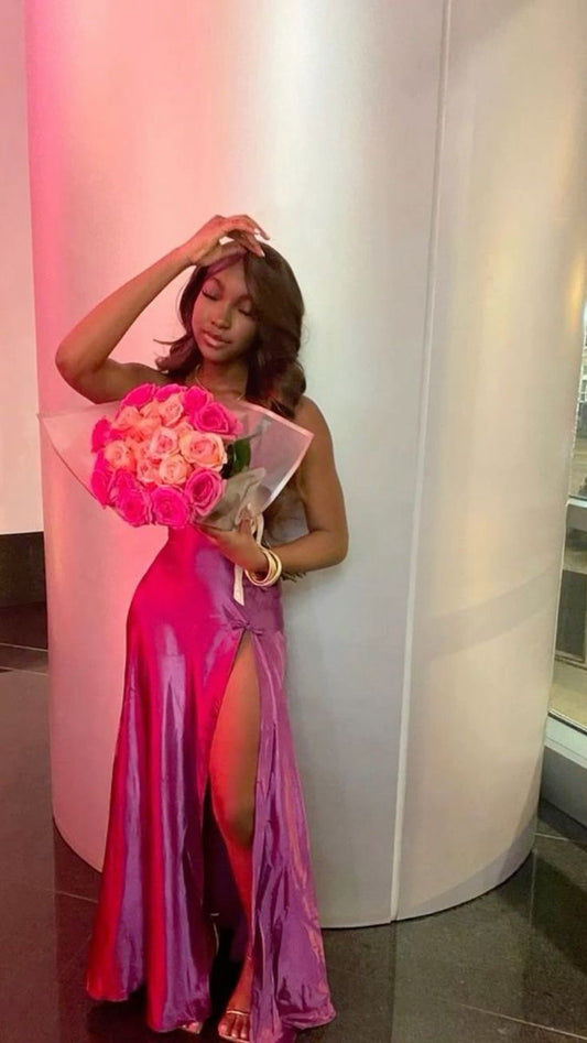 Long Prom Dress Formal Evening Gowns With Slit