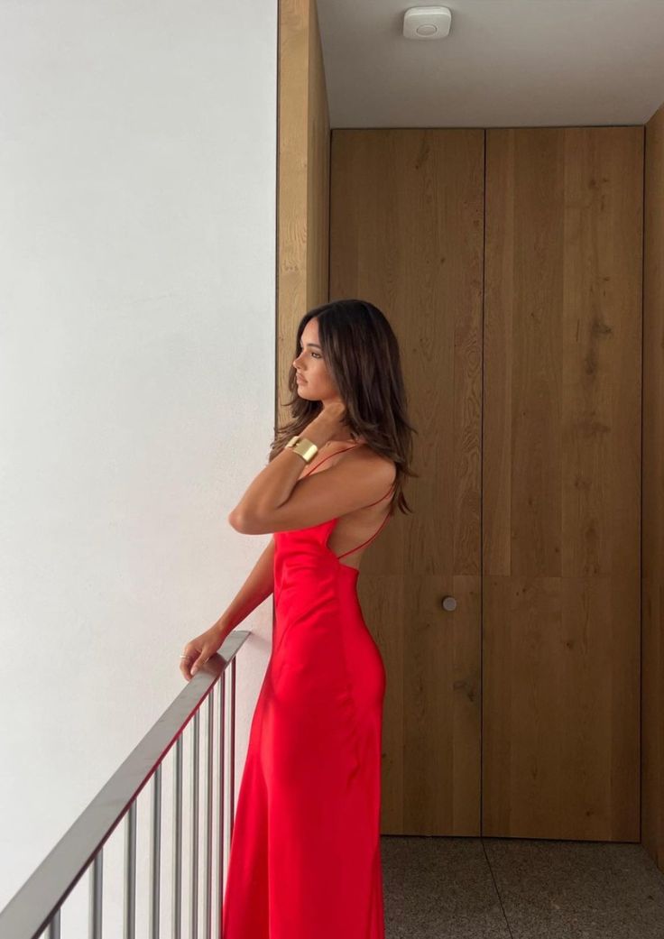Red Long Evening Dresses Fashion Party Gowns