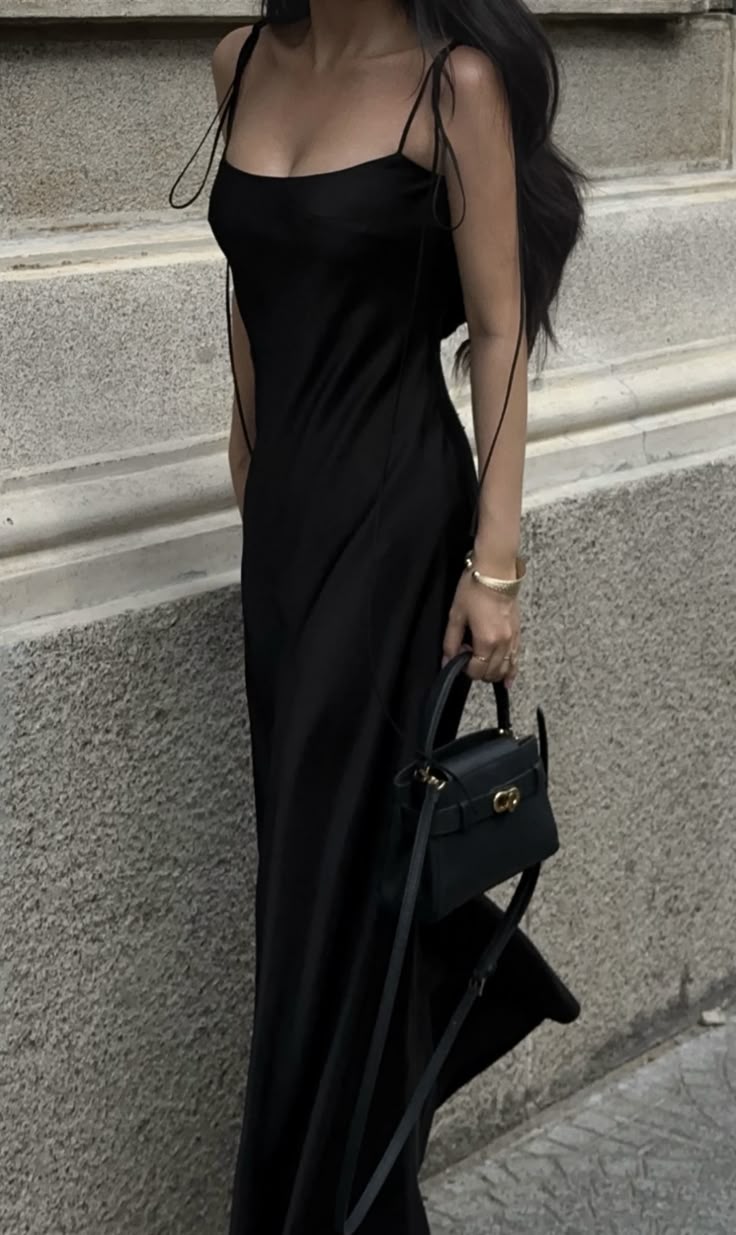 Black Simple Evening Gowns Party Prom Dress