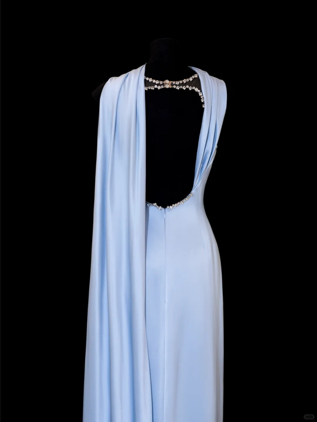Girlhomeshops-Blue exquisite beading fashion long satin prom dress evening dress party dress gh5379