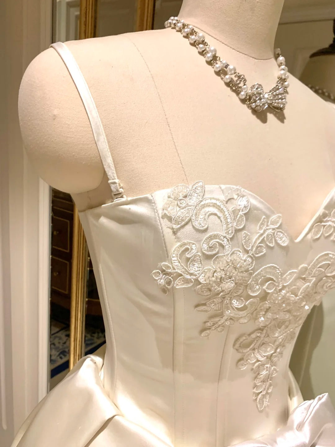 Girlhomeshops-White bow short satin tulle homecoming dress birthday party dress eighth grade dress gh5292