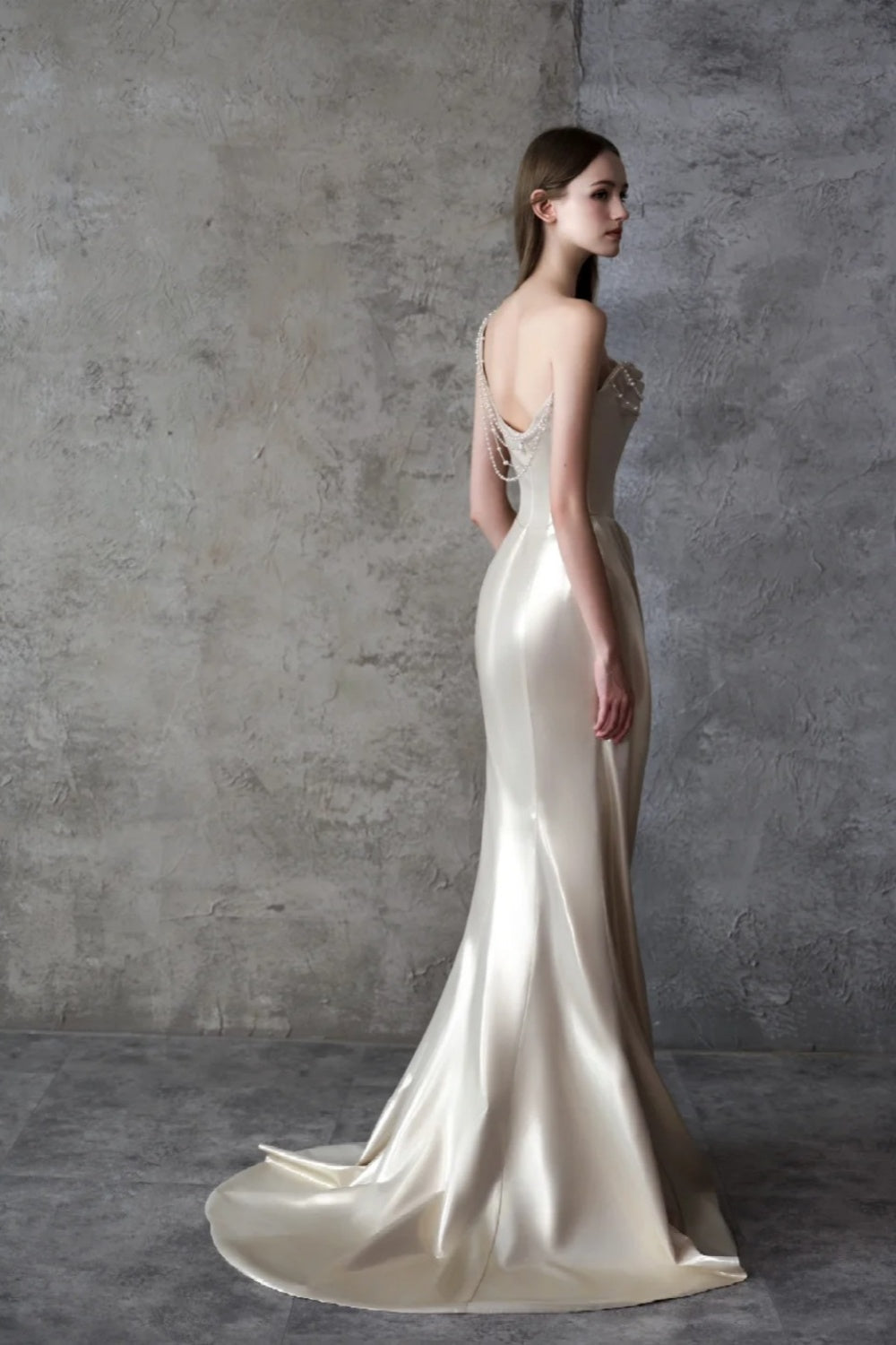 Long satin formal dress gh6773