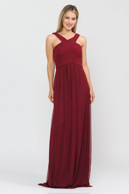 Pleated long A-line dress