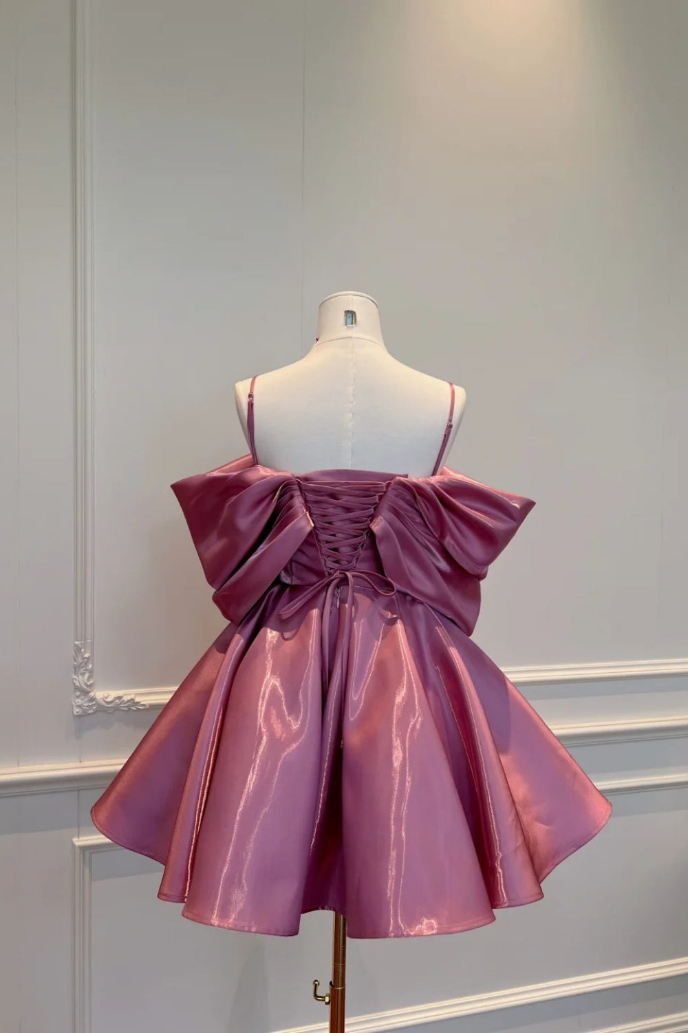 Purple Short Satin Homecoming Dress Birthday Dress gh6799